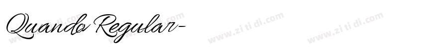 Quando Regular字体转换 Quando Regular字体转换